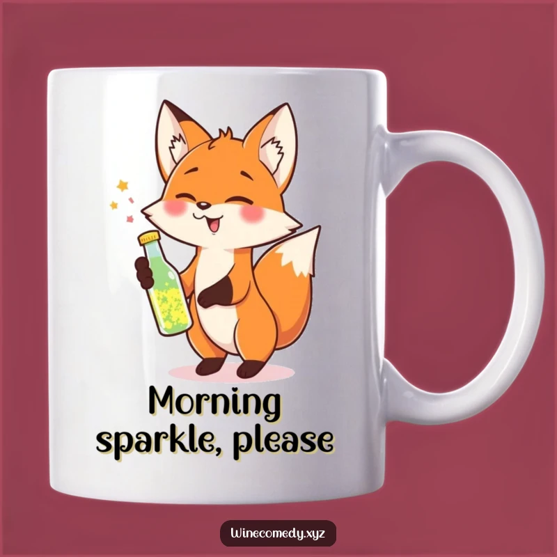 Funny Fox Sparkling Toast Mug - Cheerful Celebration Gift Idea