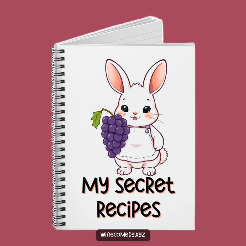 Funny Bunny Wine Notebook - Cute Grape Ideas Journal Gift
