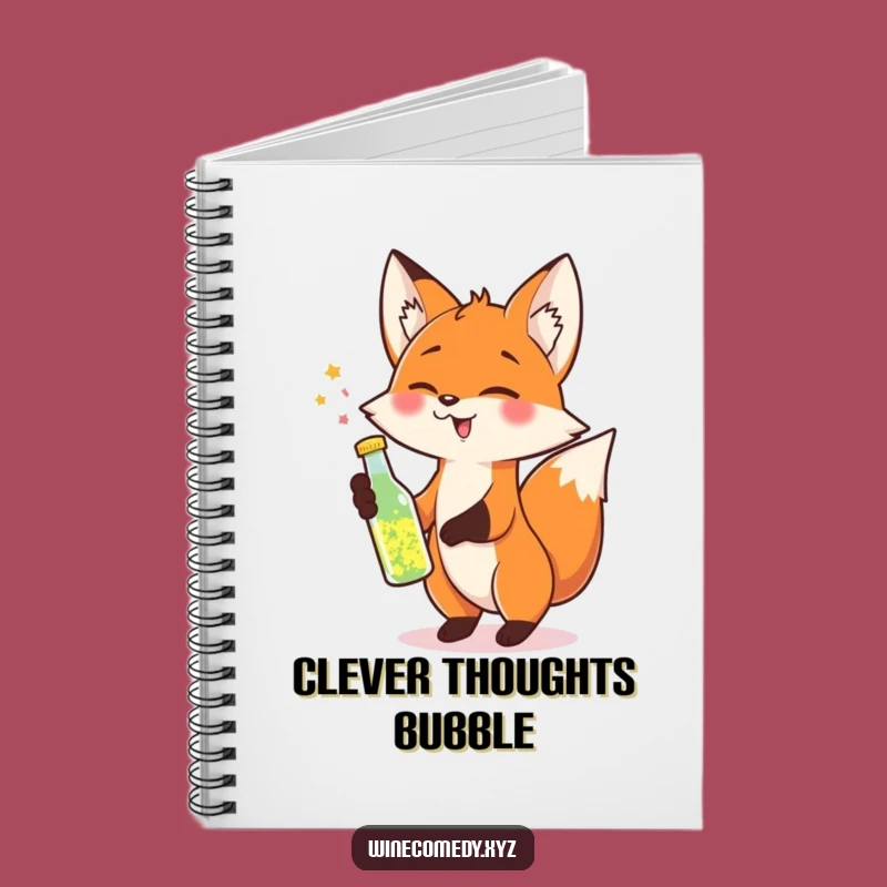 Funny Fox Sparkle Notebook - Cheerful Celebration Journal Gift