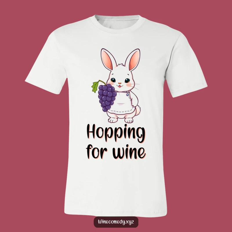 Funny Bunny Wine Apron T-Shirt - Cute Grape Lover Gift Apparel